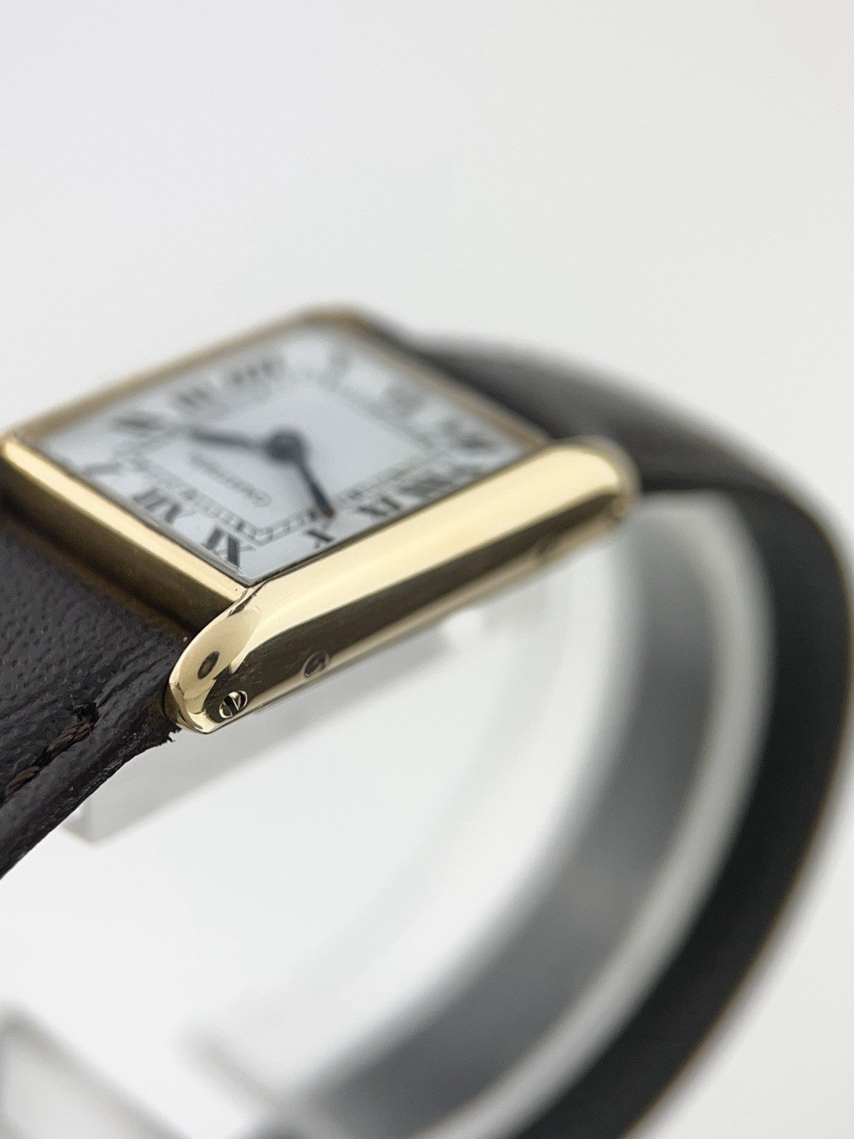 Cartier Tank 18k Yellow Gold White Dial Manual Wind Movement Women’s Watch 6711