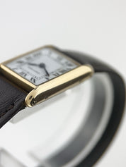 Cartier Tank 18k Yellow Gold White Dial Manual Wind Movement Women’s Watch 6711