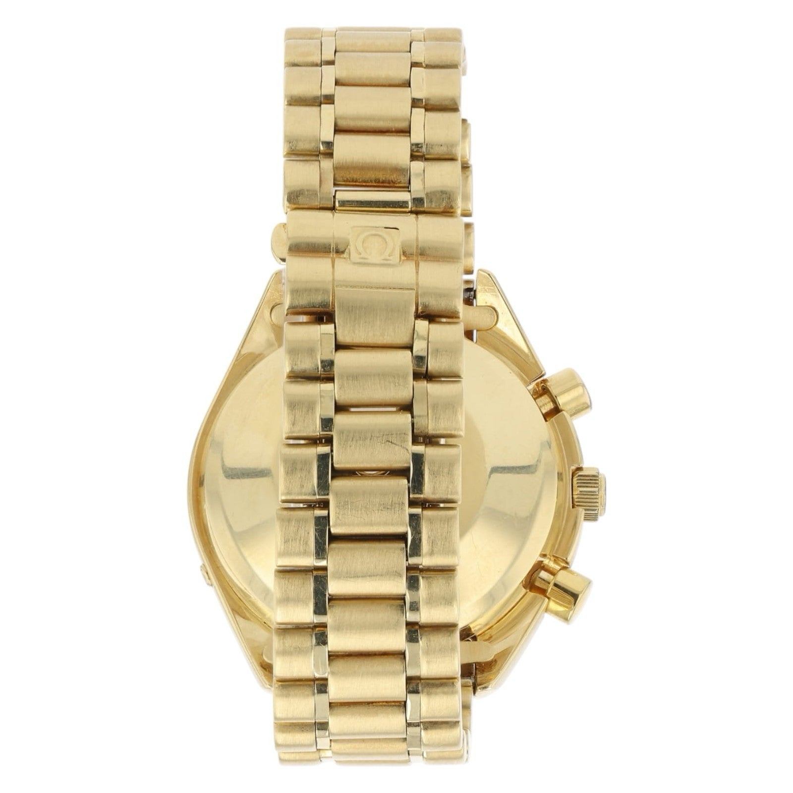 Omega Speedmaster 18k Yellow Gold White Dial 39mm Automatic Mens Watch 175.0034