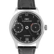 MINT IWC Portugieser 7-Day Automatic Black Stainless Steel Watch IW500109