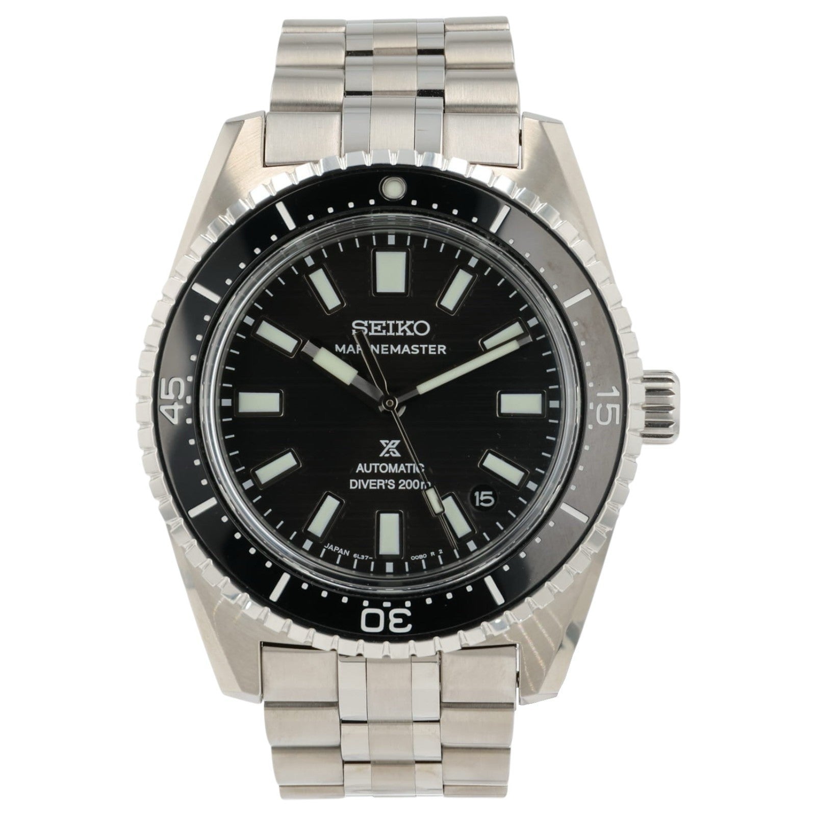 Seiko Prospex Marinemaster Black Dial Steel 39.5mm Automatic Men’s Watch SJE101