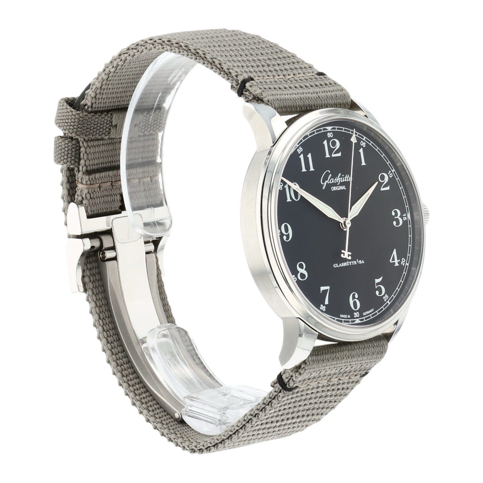 Glashutte Original Senator Steel Black Dial 40mm Automatic Mens 1-36-01-03-02-66