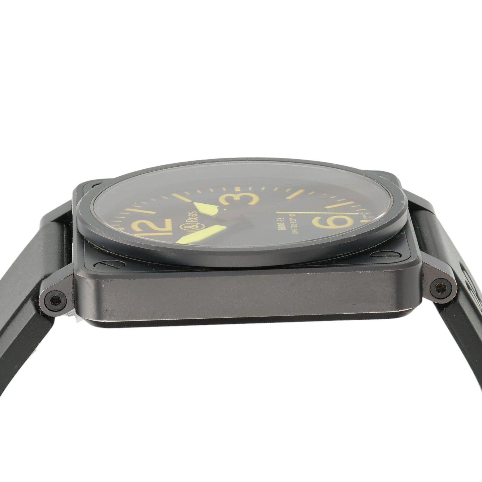 Bell & Ross BR-03 Black Dial Stainless Steel 46mm Automatic Mens Watch BR-92-S