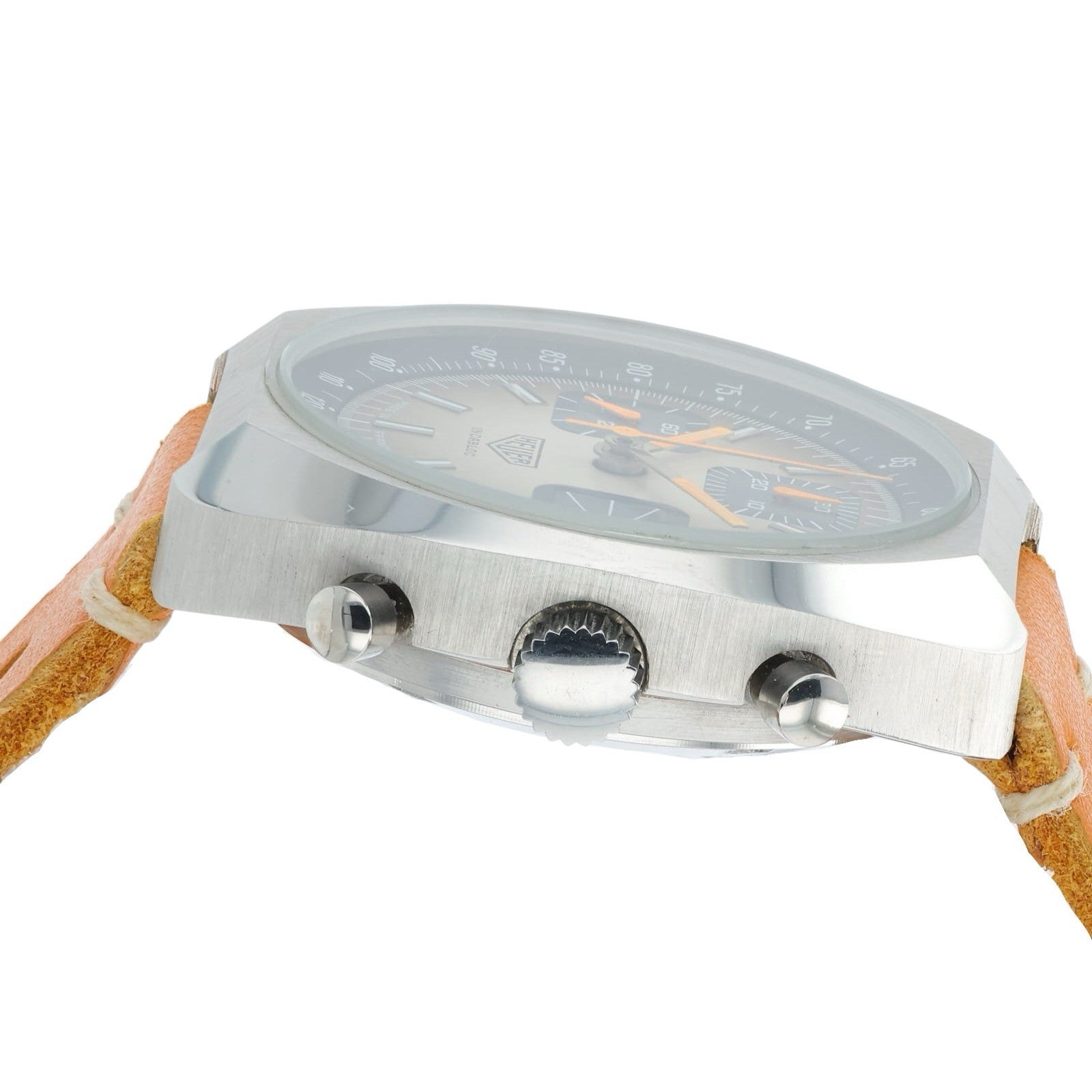 Heuer Stainless Steel Brown Dial 42mm Manual Wind Movement Men’s Watch 1614