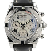Breitling Chronomat Silver Dial Stainless Steel 44mm Automatic Mens Watch AB0110