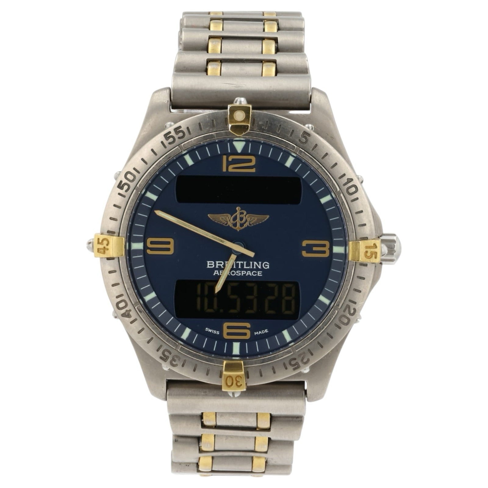 Breitling Aerospace Titanium Two-Tone Quartz 40mm Blue Dial Ref. F56062