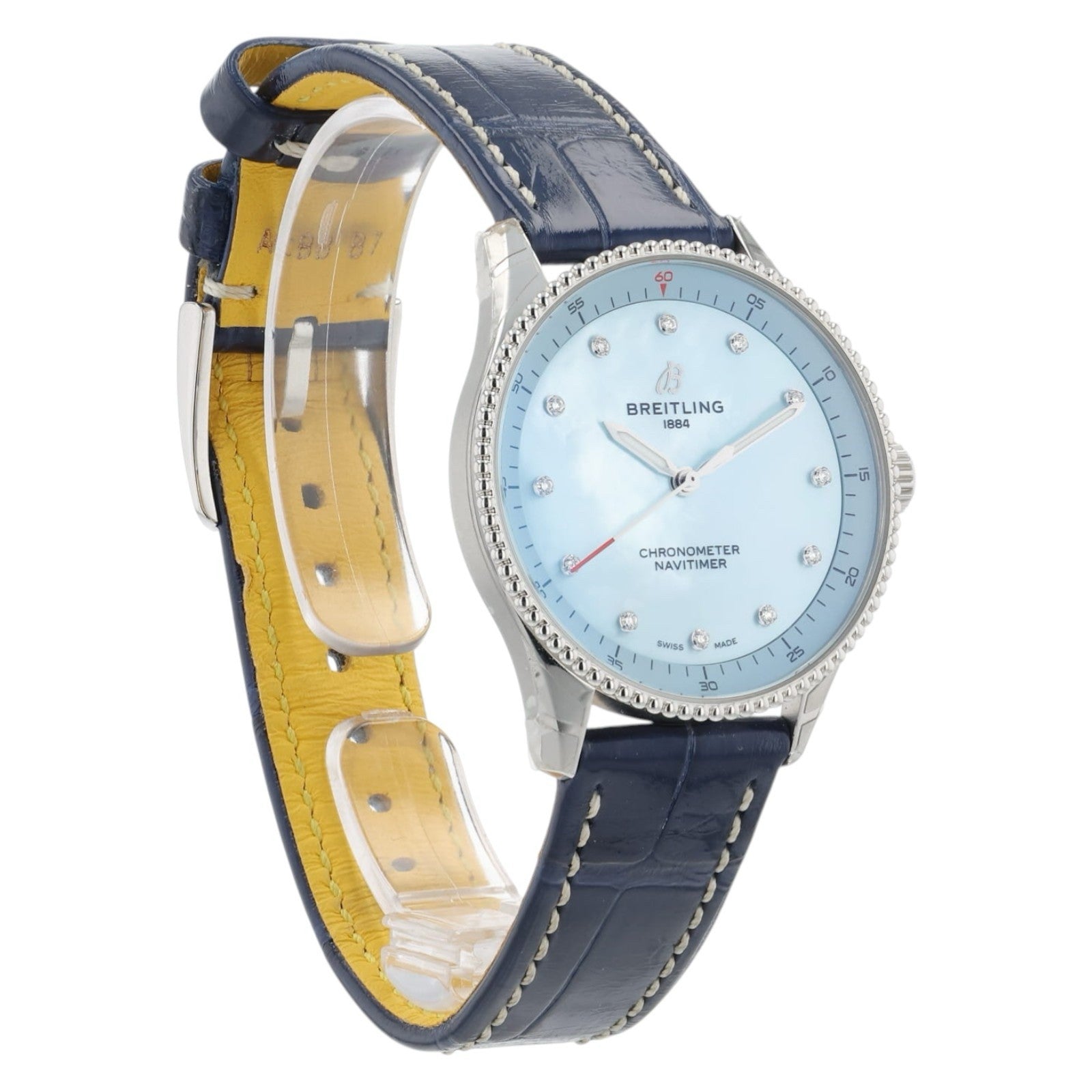 Breitling Navitimer Blue MOP Dial Steel 32mm Quartz Woman’s Watch A77320
