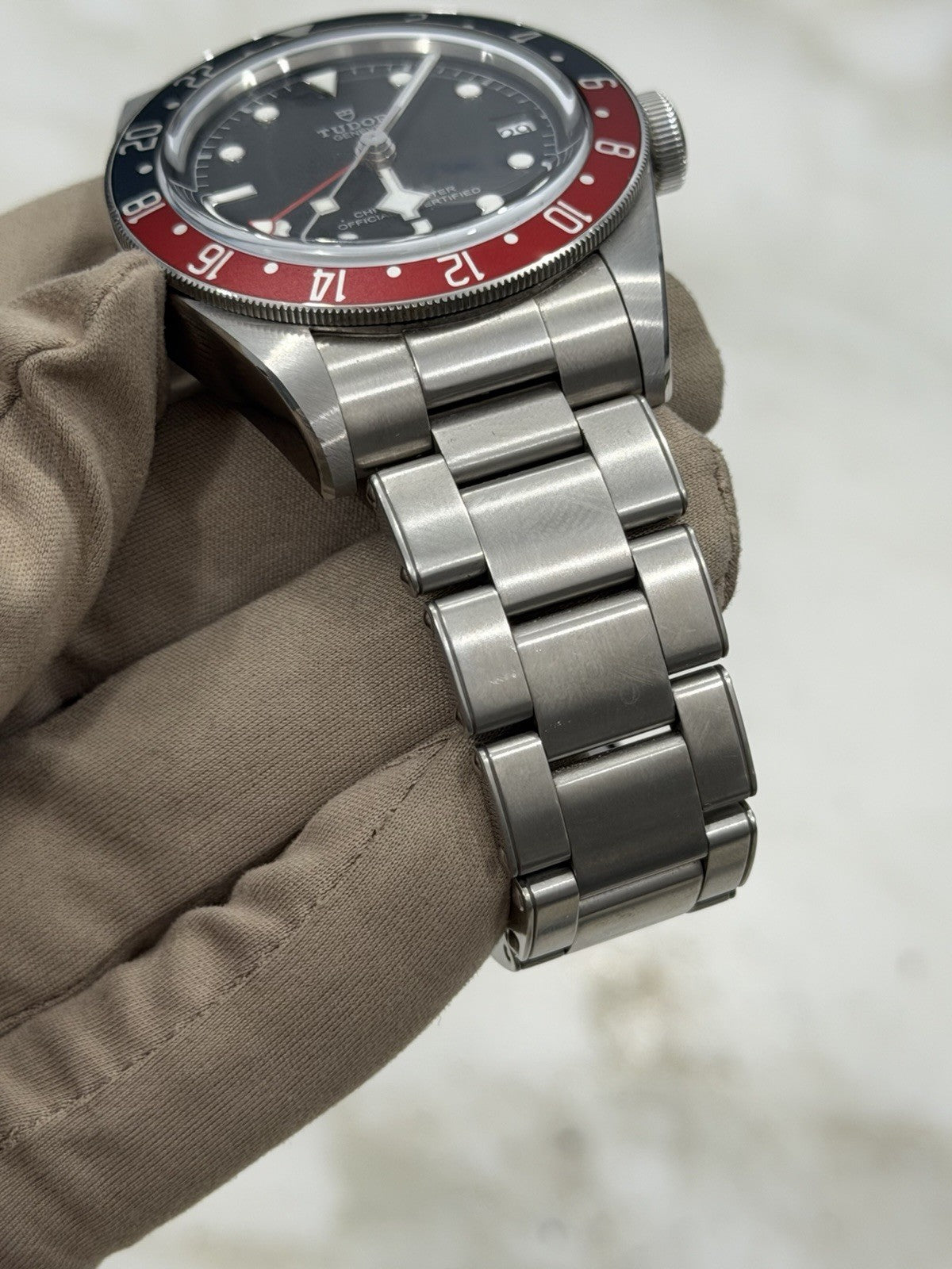 Tudor Black Bay GMT Pepsi Black Dial Stainless Steel Mens Watch 79830RB