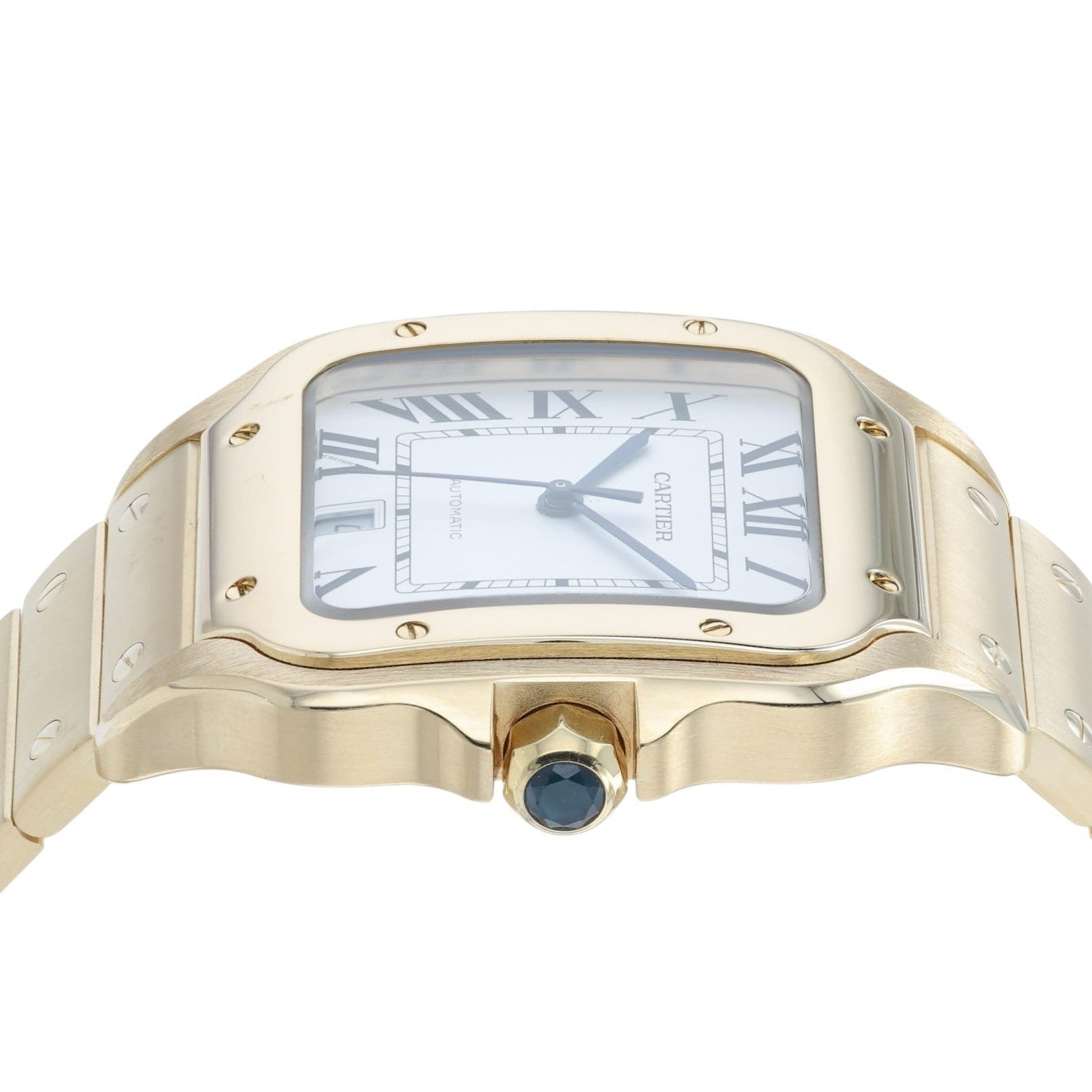 2022 Cartier Santos Silver Dial 18k Yellow Gold 40mm Automatic Watch WGSA0029