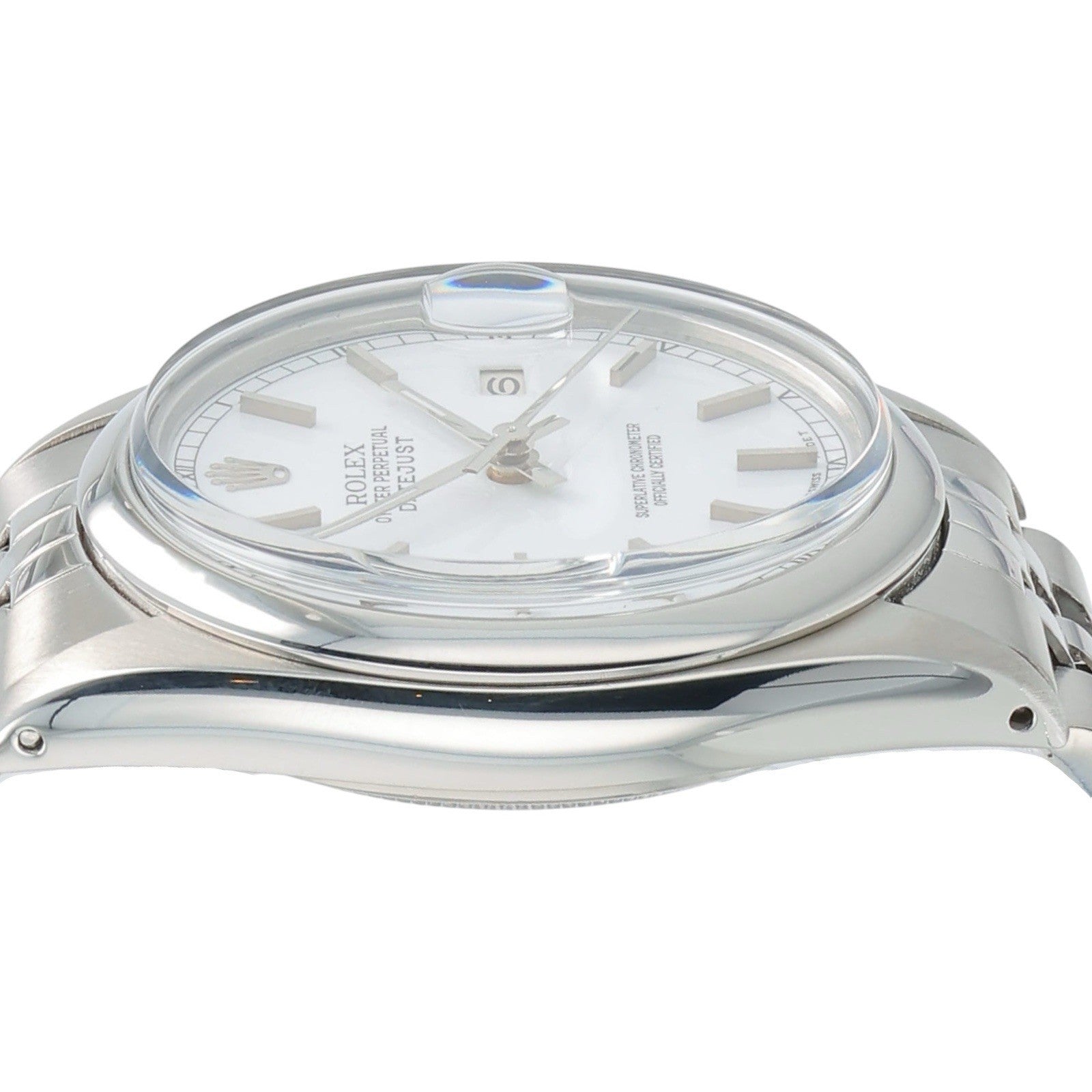 Rolex Datejust Stainless Steel White Dial 36mm Automatic Movement Mens 16030