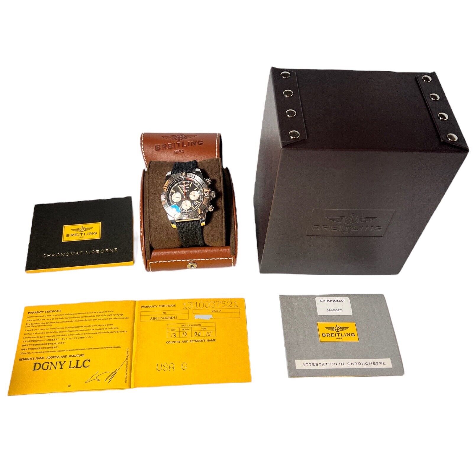 Breitling Chronomat 44mm 30th Anniversary Chrono Automatic Date Watch Box Papers