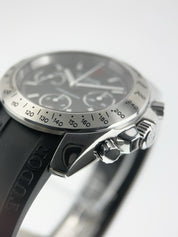 Tudor Sport Chronograph Stainless Steel Black Dial 41mm Automatic Mens 20300 B&P