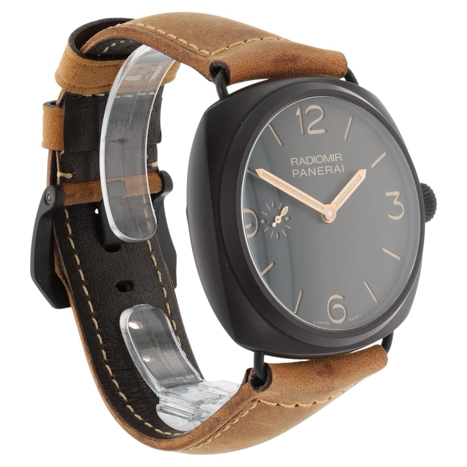 Panerai Radiomir Black Seal Composite Brown Dial 47mm Manual Wind Mens PAM00504
