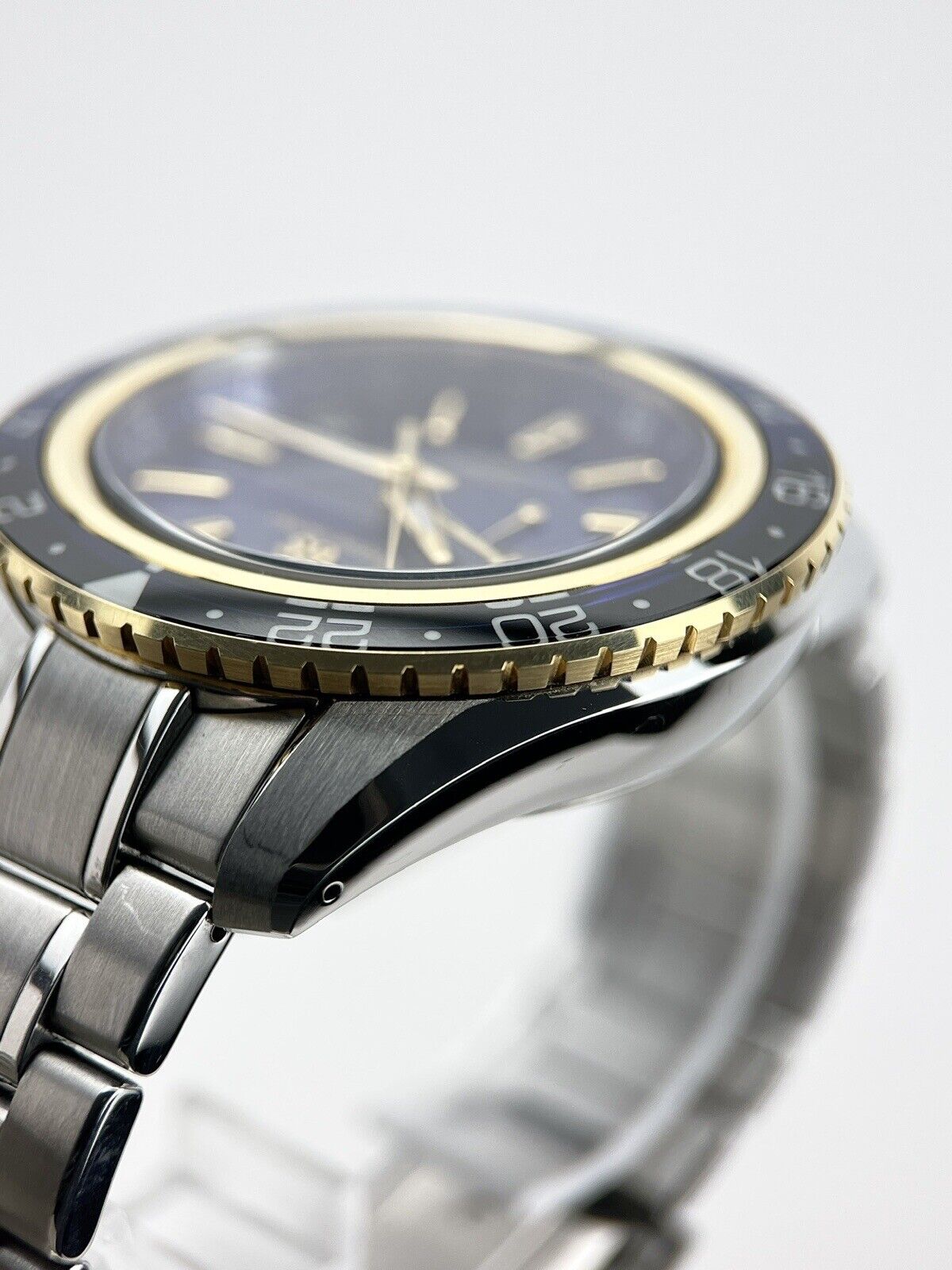 Grand Seiko GMT SBGE248 Steel & 18k Gold 44mm Case Blue Dial - Box/Papers