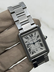 Cartier Tank Solo Date XL Stainless Steel 31mm Automatic Men's Watch 3515