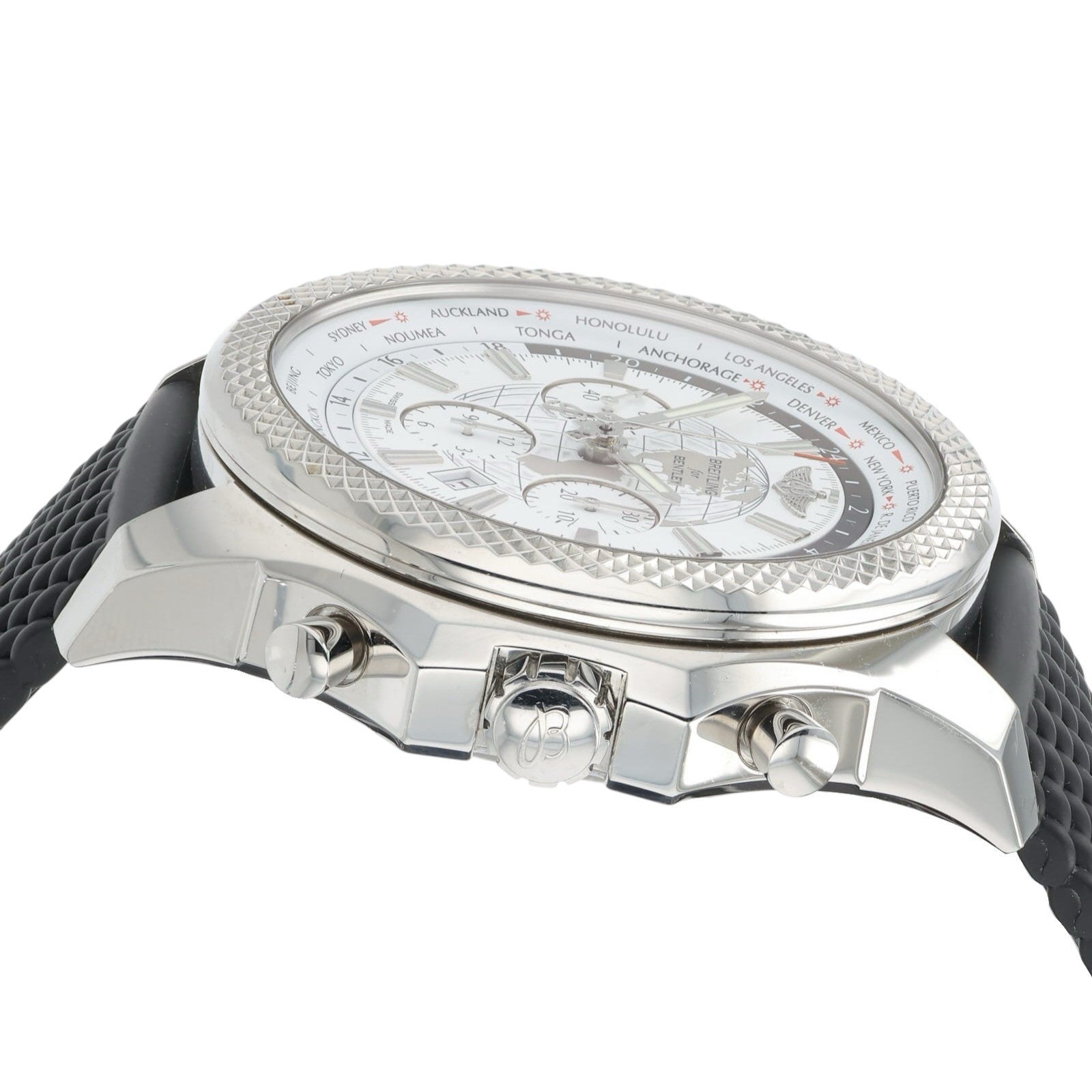 Breitling Bentley White Dial Stainless Steel 49mm Automatic Men’s Watch AB0521