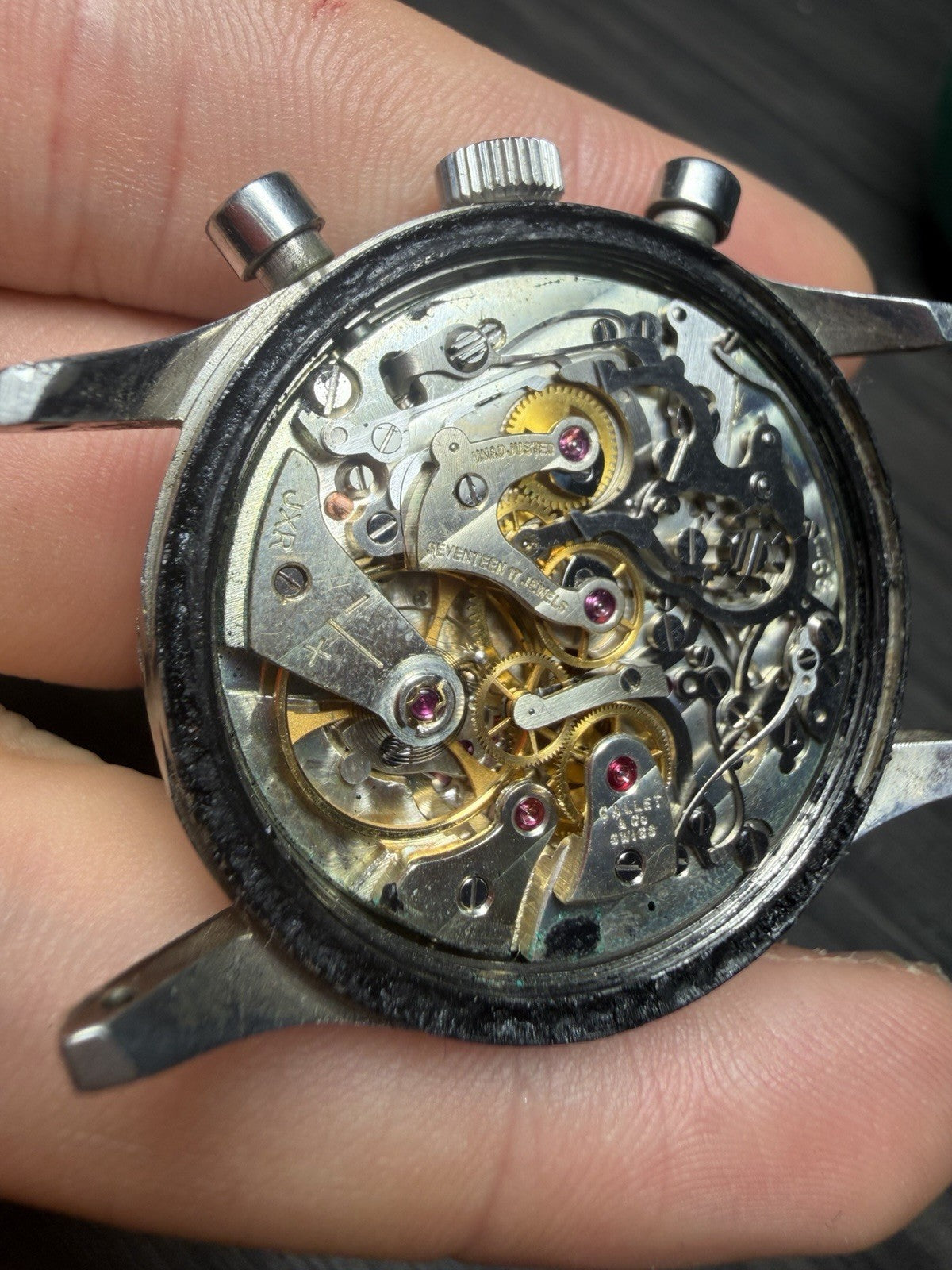 Gallet Multichron Decimal Chronograph 36mm Manual-Wind Watch - FOR PARTS