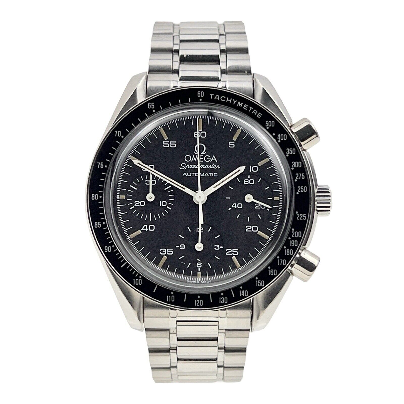 Omega Speedmaster Reduced Steel Black 39mm Automatic Men’s Watch 3510.50