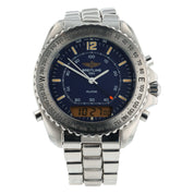 Breitling Pluton Chrono Blue Dial Stainless 41mm Quartz Men’s Watch A51038