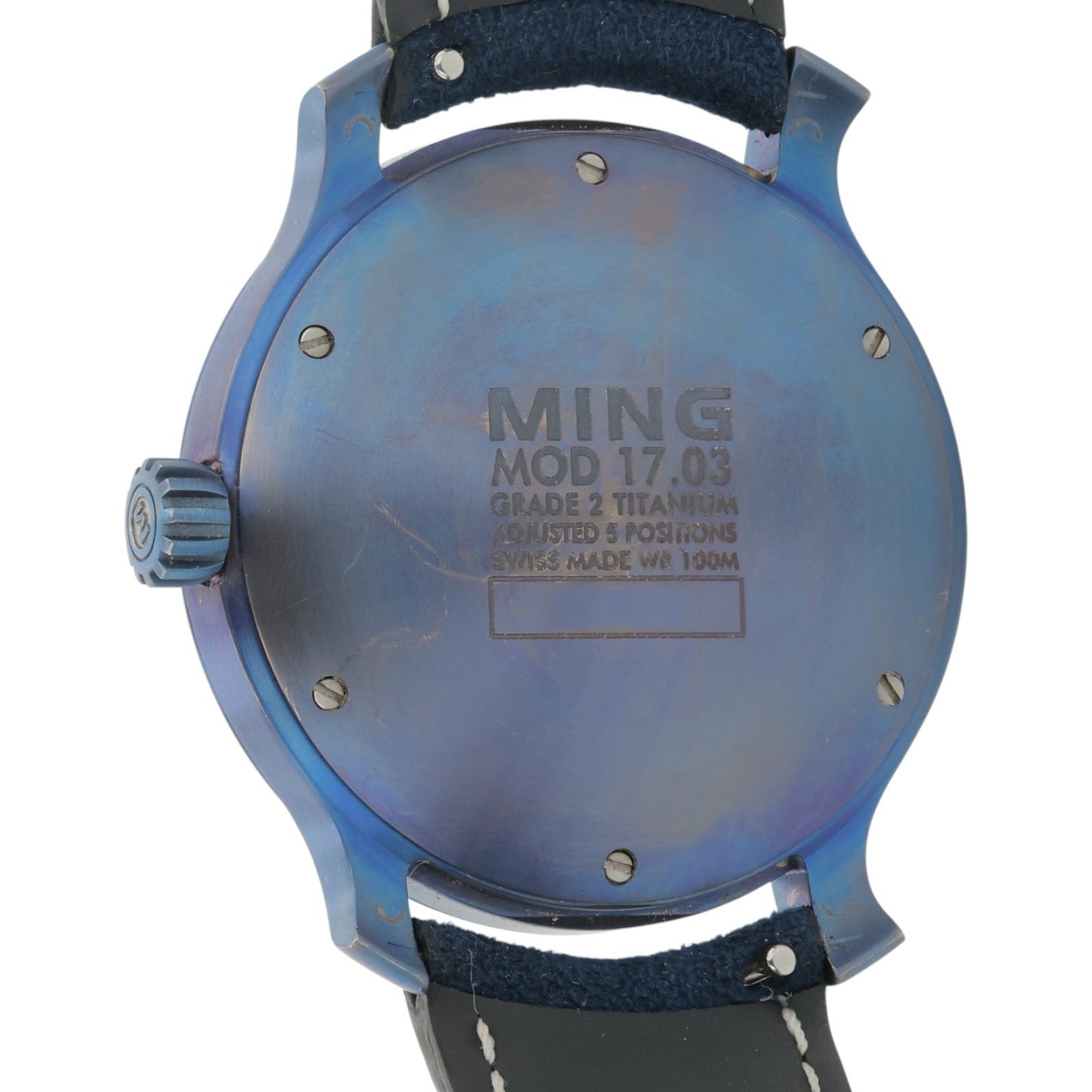 Ming First Anniversary Ultra Blue Titanium Blue Dial 38mm Automatic Men’s 17.03
