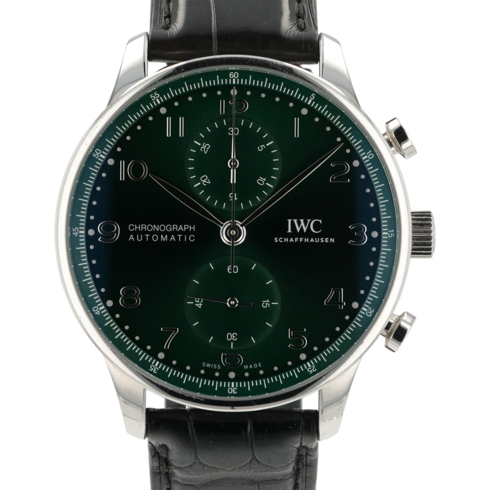 IWC Portugieser Chrono Green Dial Stainless Steel 41mm Automatic Mens IW371615