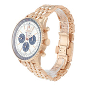 Breitling Navitimer 18k Rose Gold 46mm Silver Dial Automatic Men’s Watch RB0137