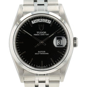 Tudor Prince Date-Day Black Dial Stainless Steel 36mm Automatic Mens Watch 76200