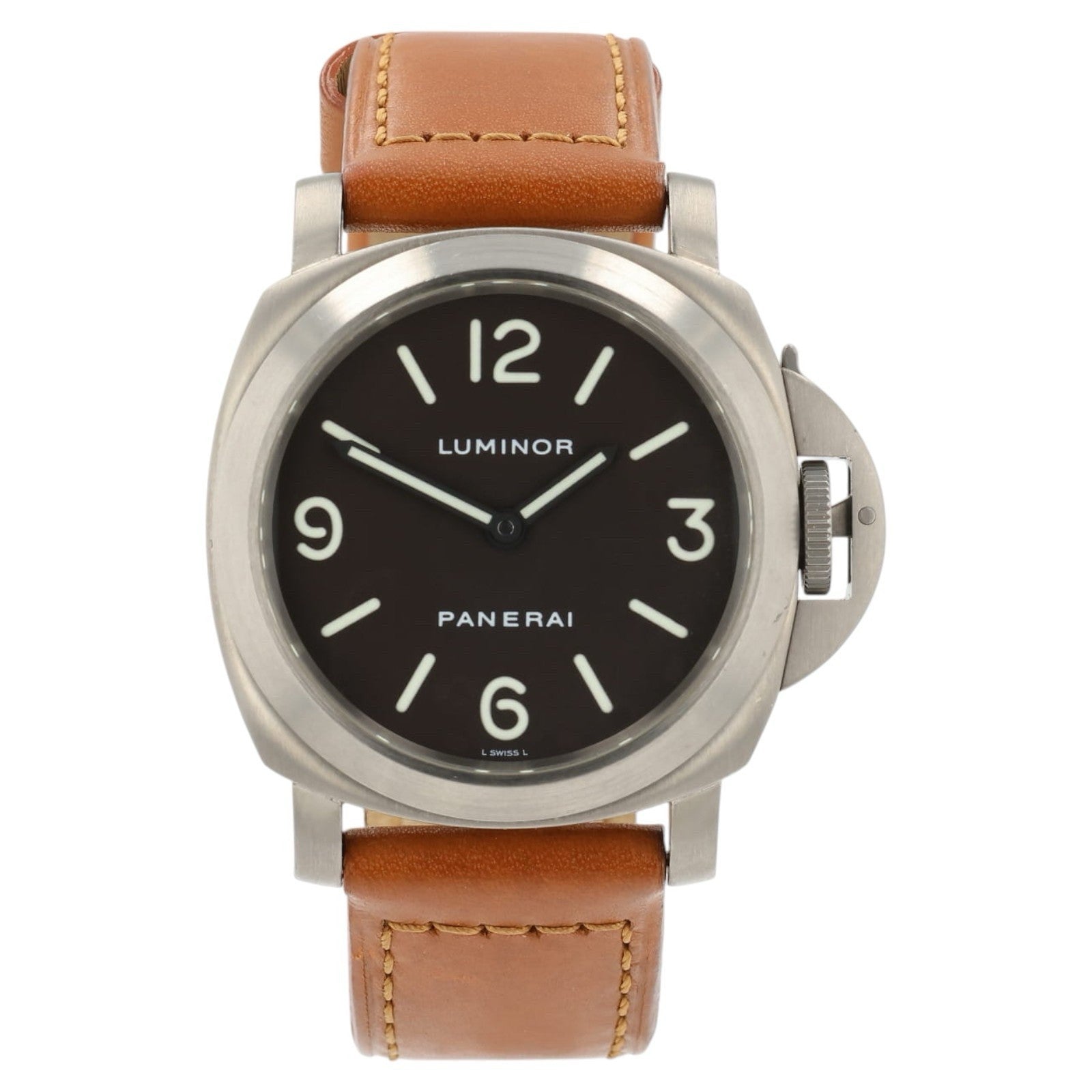 Panerai Luminor Black Dial Titanium 44mm Manual Wind Men’s Watch PAM00055