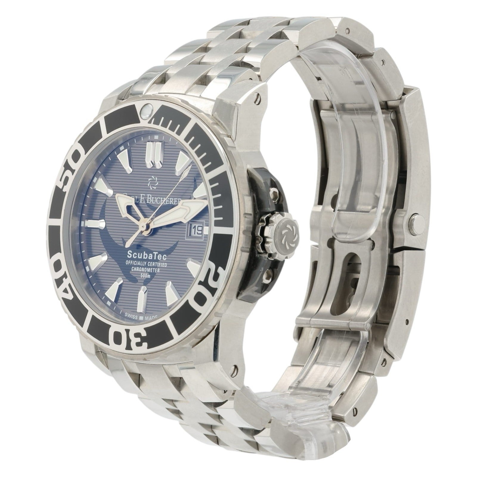 Carl F Bucherer ScubaTec Gray Dial Steel 44mm Automatic Men’s 00.10632.23.33.98