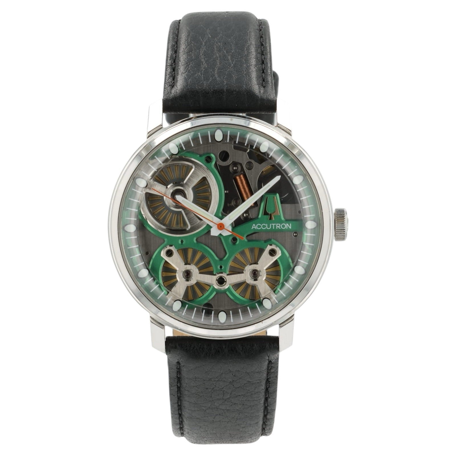Accutron Electrostatic Spaceview Green Dial Steel 43.5mm Quartz Men’s 2ES6A001