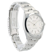 Rolex Date Silver Dial Stainless Steel 34mm Automatic Movement Men’s Watch 15000