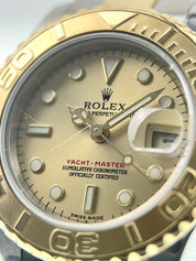 Rolex Yacht-Master 18k Gold & Steel Gold Dial 29mm Automatic Womens Watch 169623