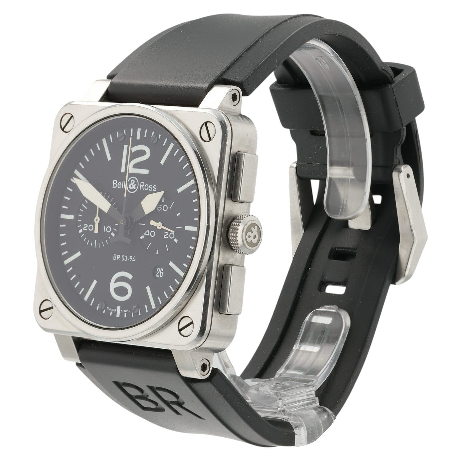Bell & Ross BR-03 Black Dial Stainless Steel 42mm Automatic Men’s Watch BR03-94