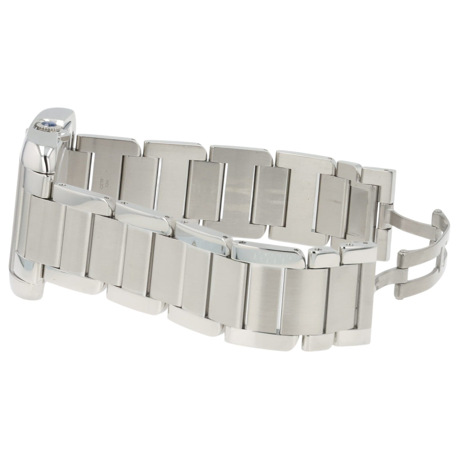 Cartier Tank Anglaise Silver Color Dial Steel 47x36mm Automatic Mens W5310008