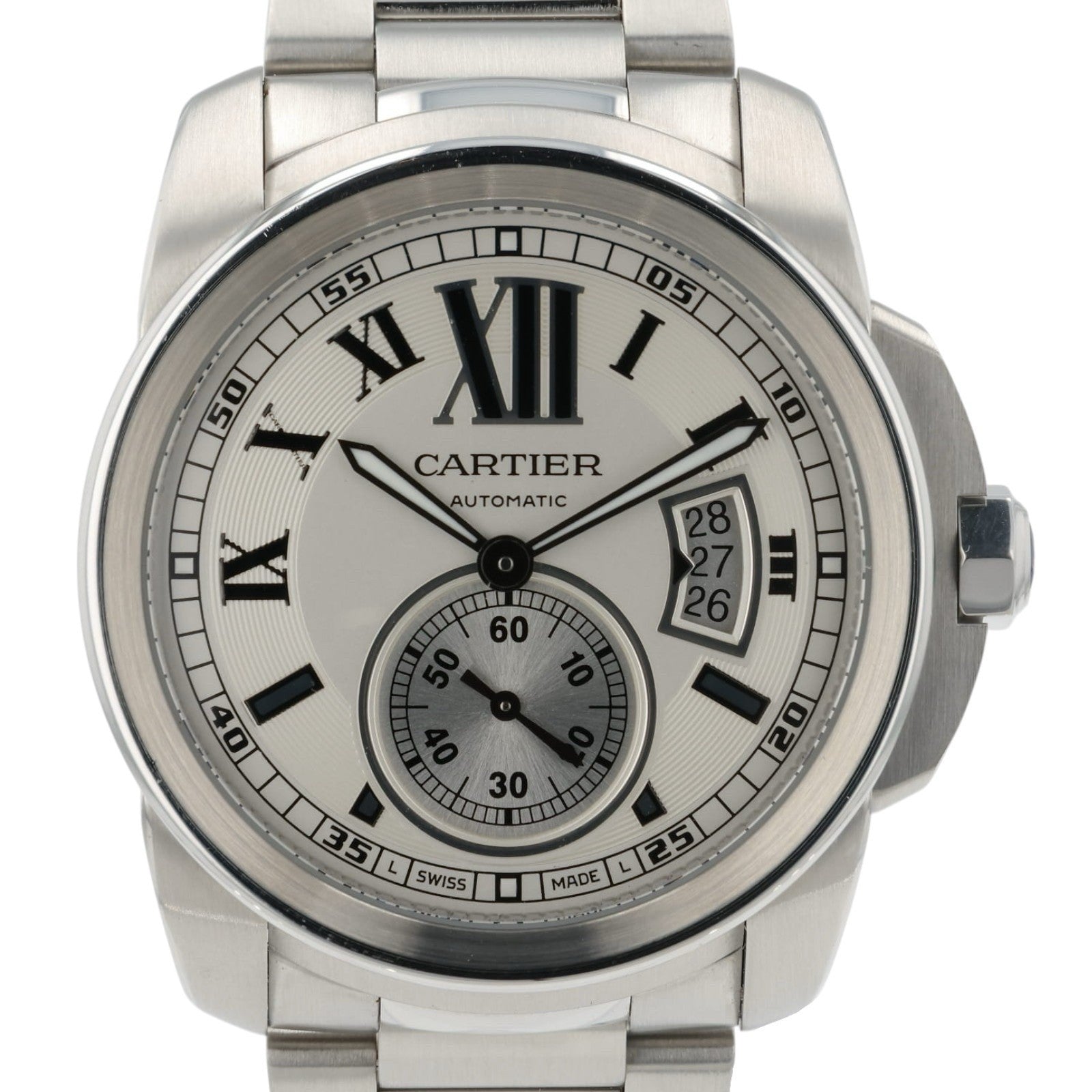 Cartier Calibre de Cartier Silver Dial Stainless Steel 42mm Automatic Mens 3389