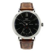 IWC Portofino Black Dial Stainless Steel 45mm Manual Wind Men’s Watch IW510102