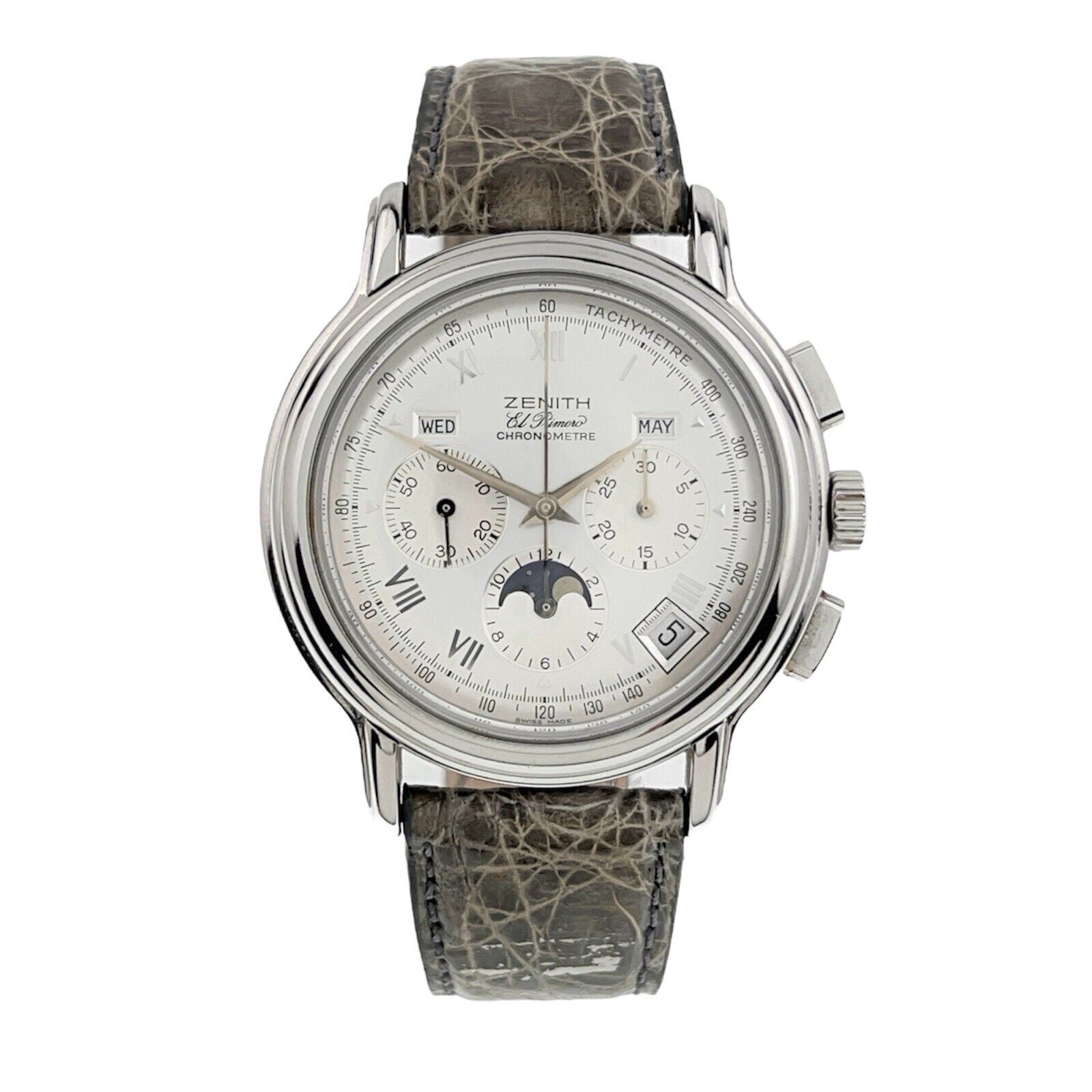 Zenith El Primero Triple Date Steel Silver Color Dial 40mm Automatic 01.0240.410