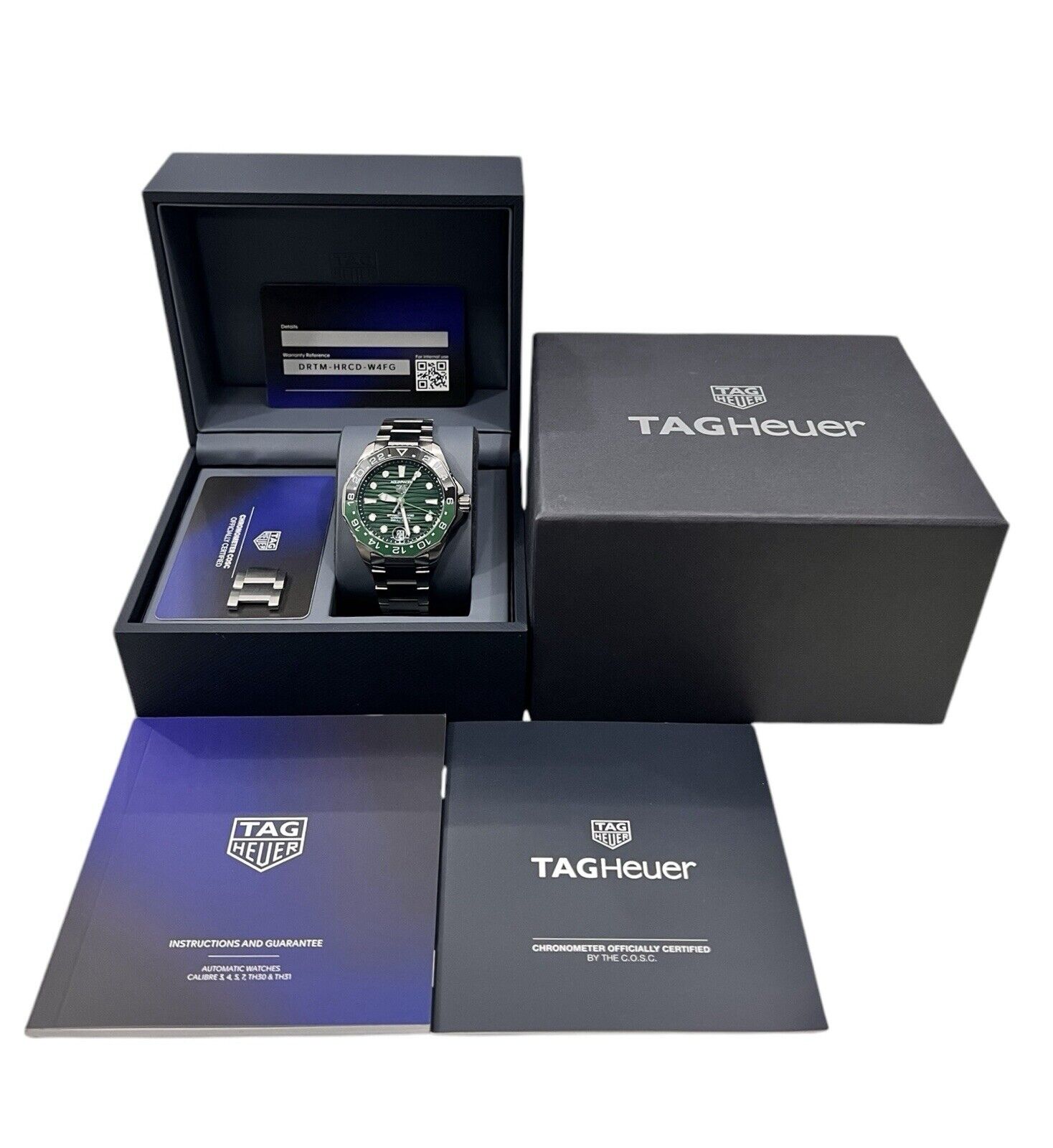 Tag Heuer Aquaracer Stainless Steel Green Dial 42mm Automatic Mens Watch WBP5115