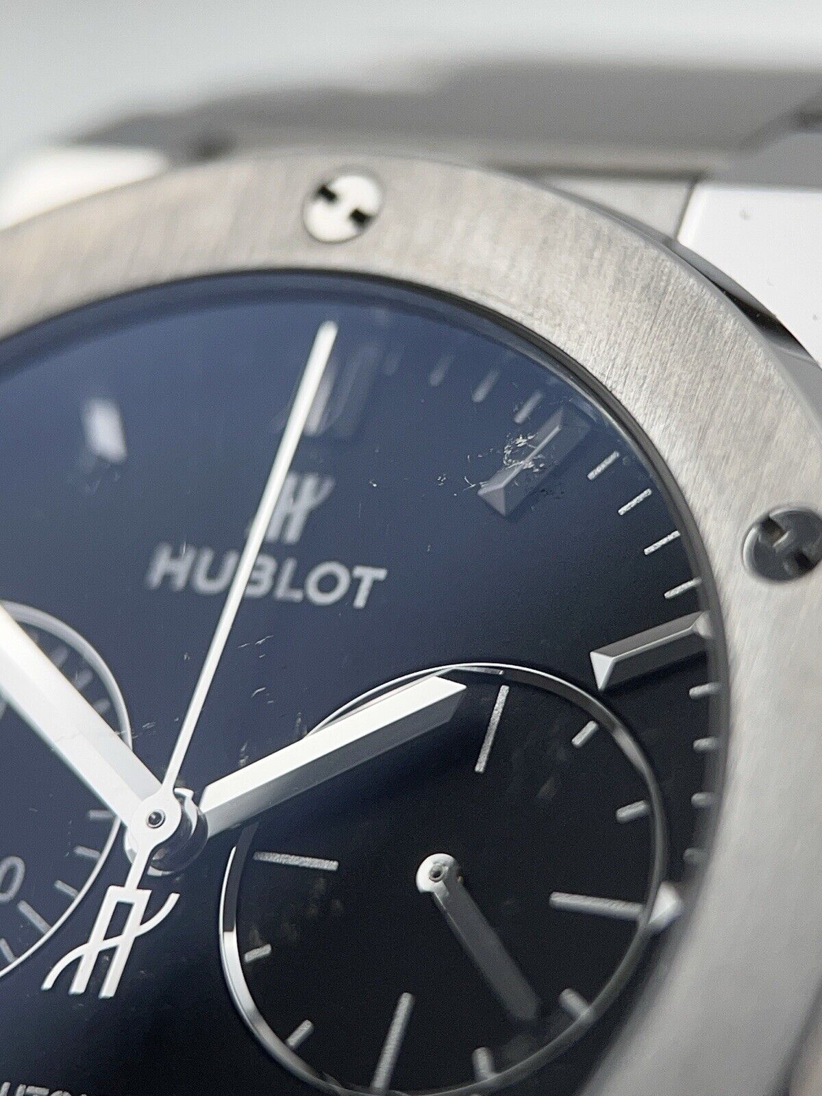 Hublot Classic Fusion Chronograph Titanium Black Dial 45mm Watch 520.NX.1170.NX