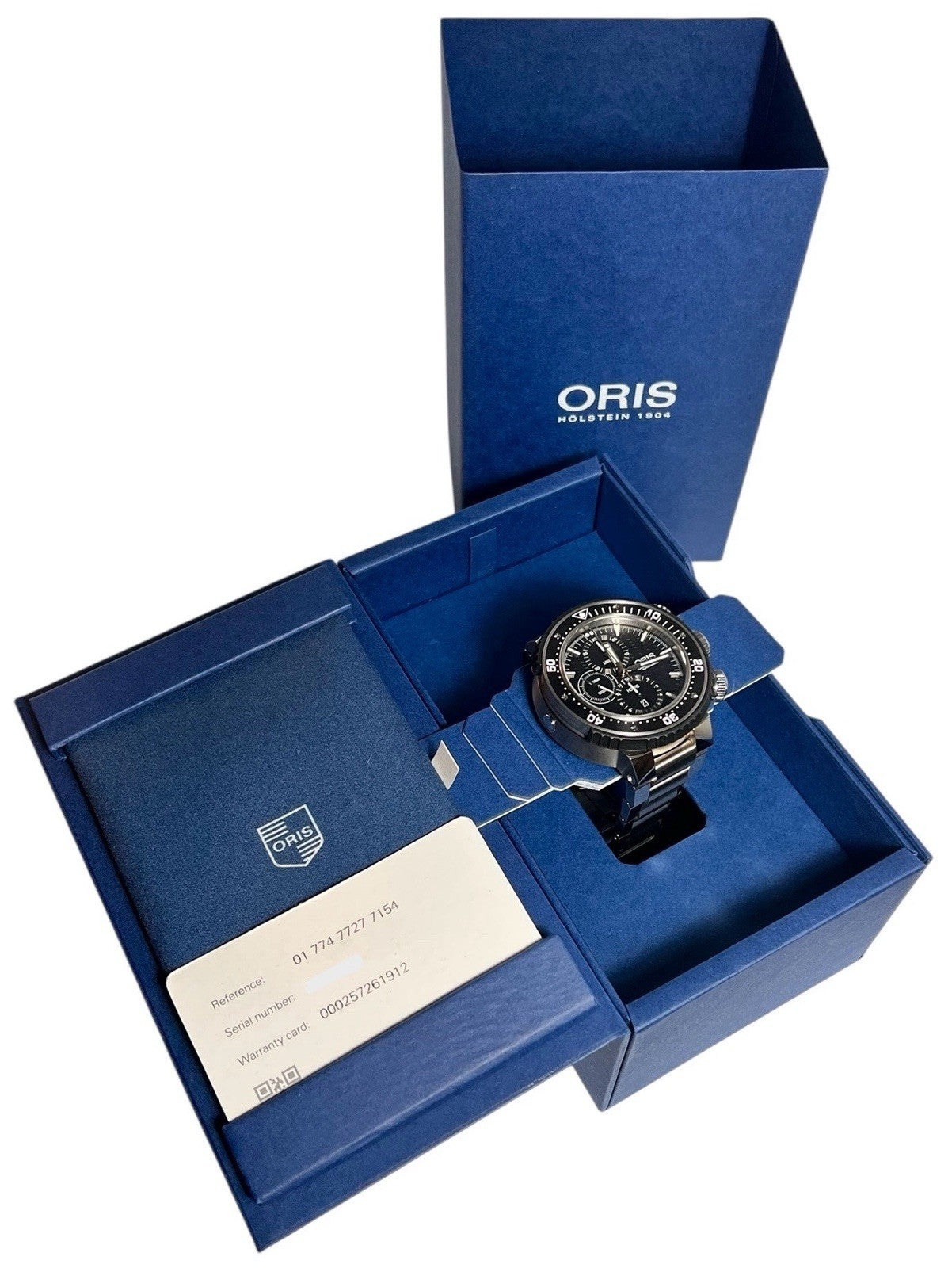 Oris ProDiver Chronograph Titanium Black Dial 51mm Automatic Mens Watch 7727