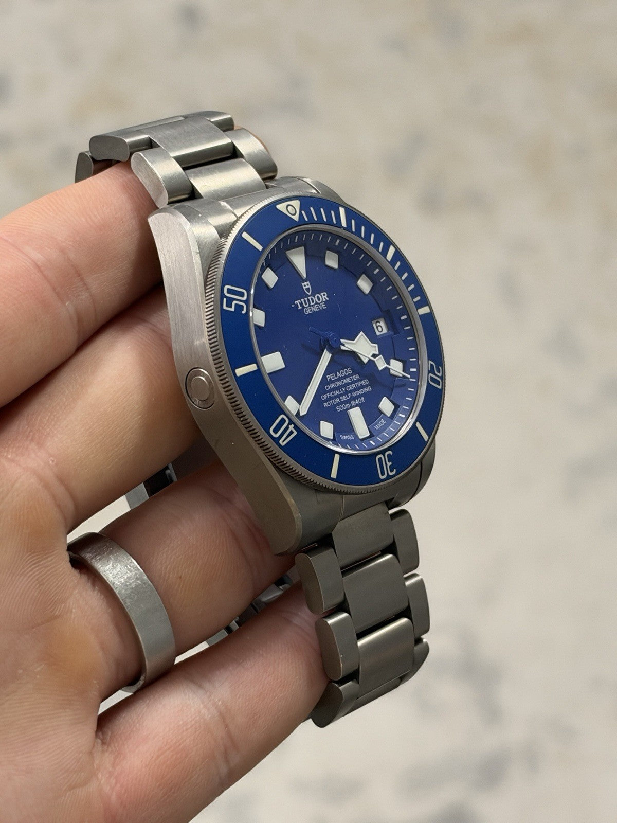 2022 Tudor Pelagos Date Blue Dial Titanium Men's Watch 25600TB - W/ Papers