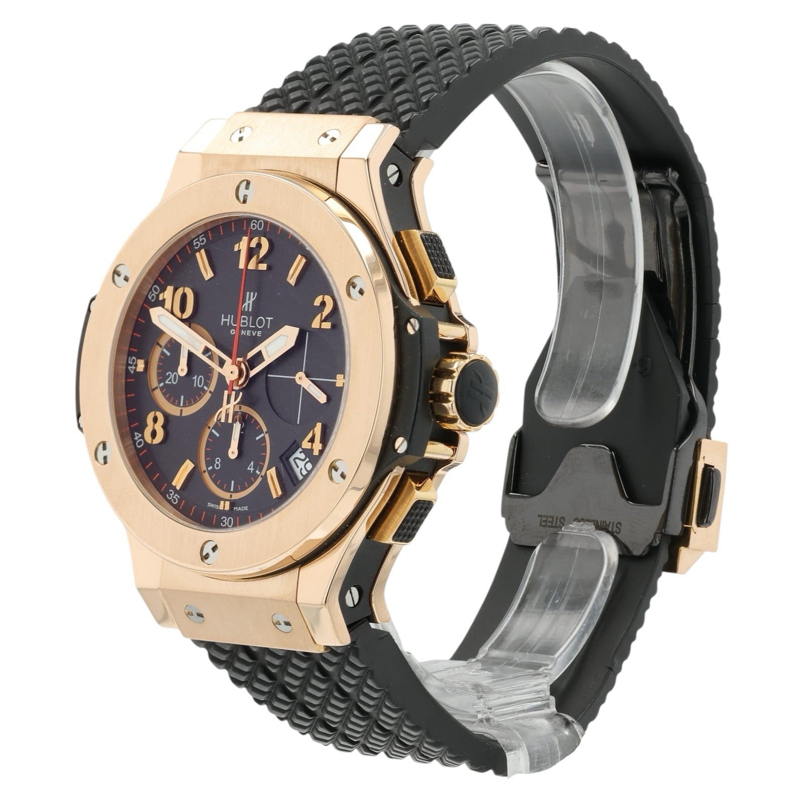Hublot Big Bang Black Dial 18k Rose Gold 41mm Automatic Mens Watch 341.PX.130.RX