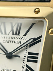 Cartier Santos 18k Yellow Gold Silver Dial 38mm Automatic Watch W20078Y1
