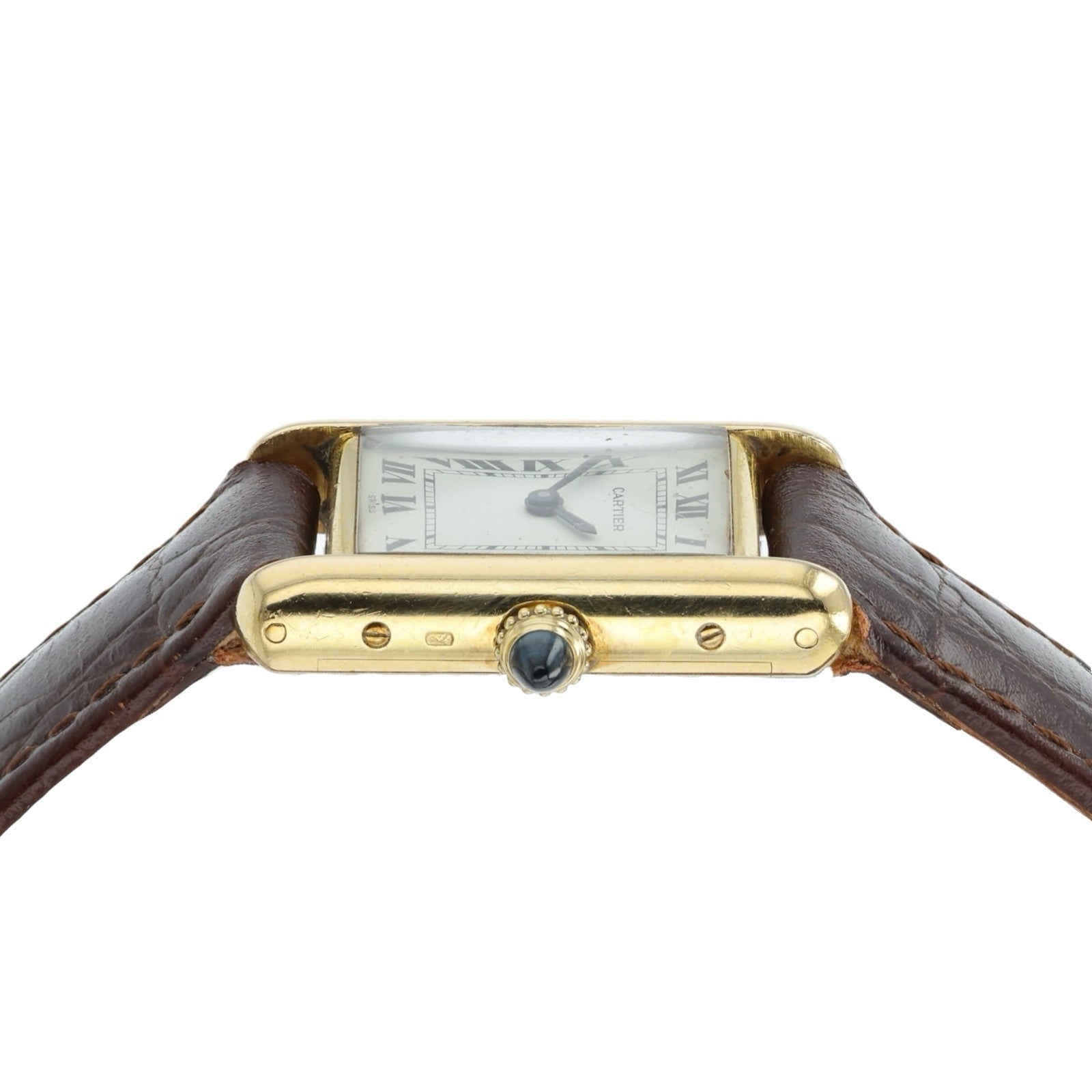 Cartier Tank Louis White Dial Stainless Steel 21x28mm Manual Wind Watch 78087