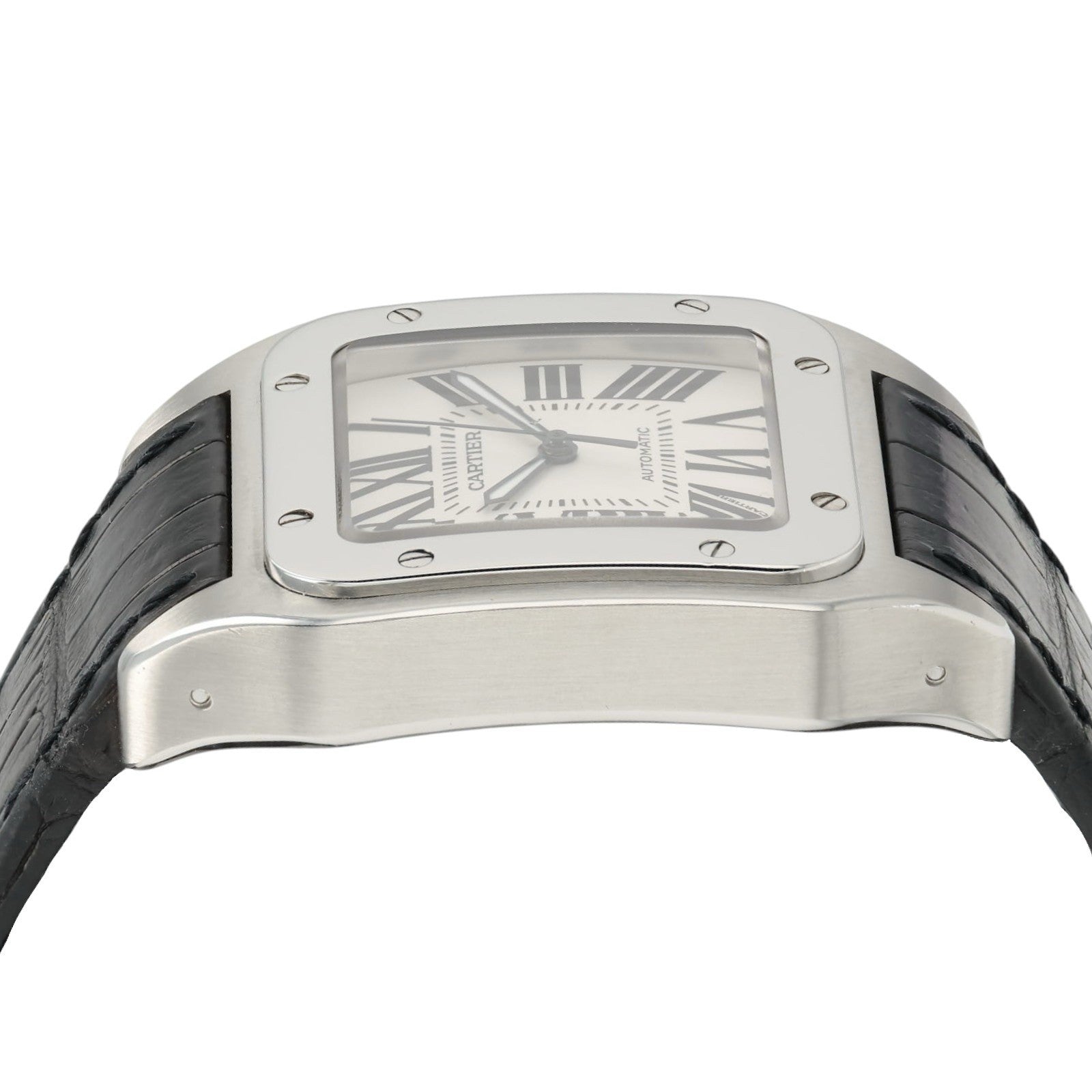 Cartier Santos Silver Dial Stainless Steel 38mm Automatic Men’s Watch W20076X8