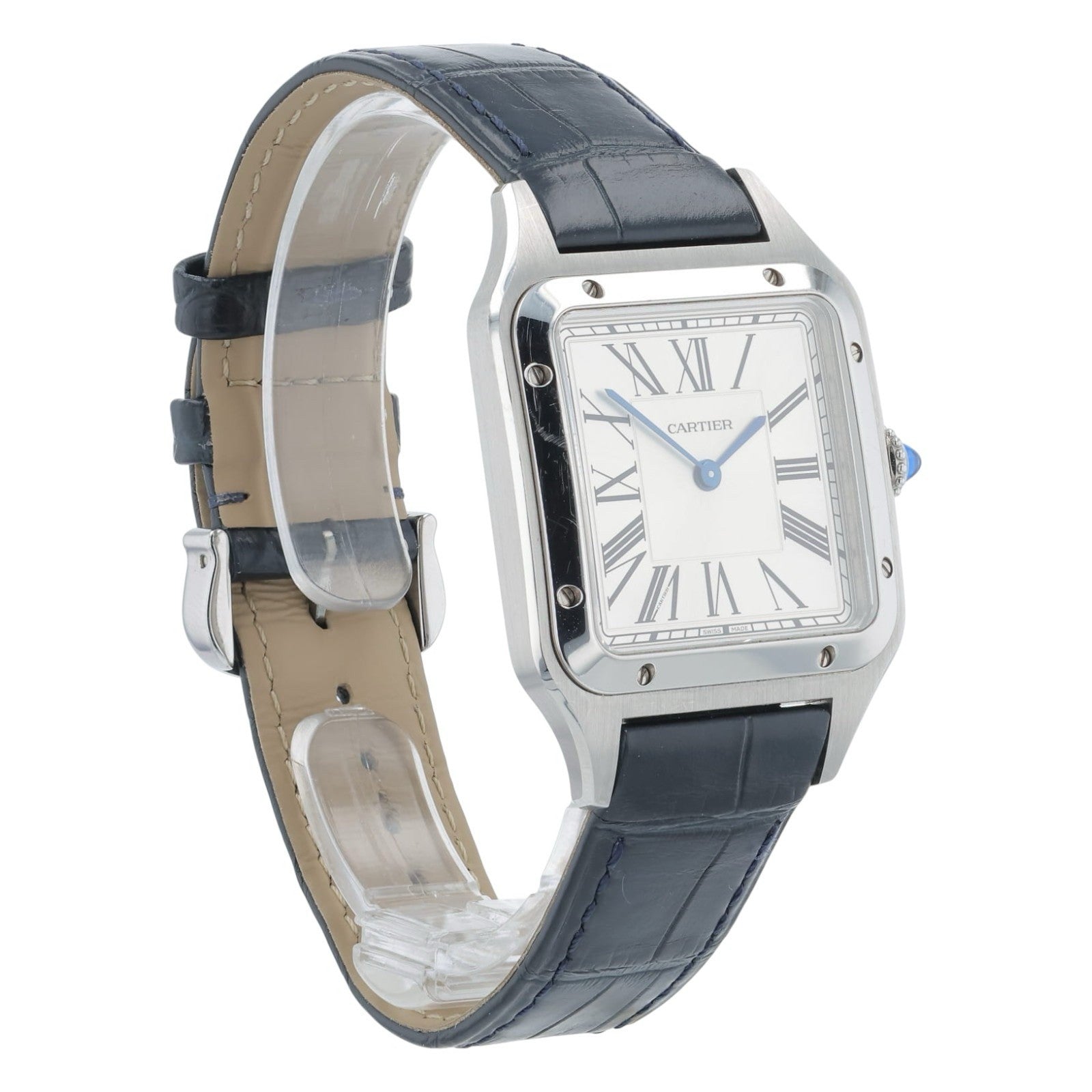 Cartier Santos Dumont Stainless Steel Silver Dial Quartz Men’s Watch WSSA0085