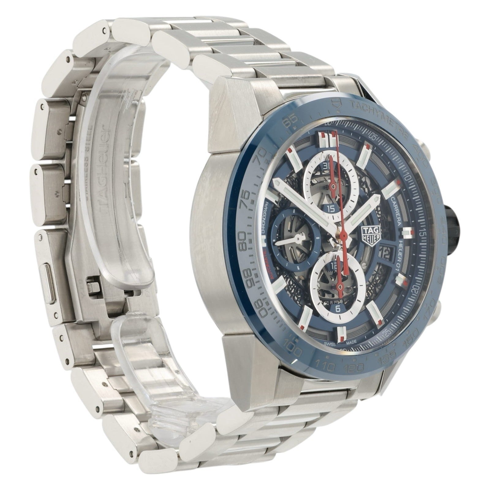 Tag Heuer Calibre Skeleton Dial Stainless Steel 43mm Automatic Men’s CAR201T-0