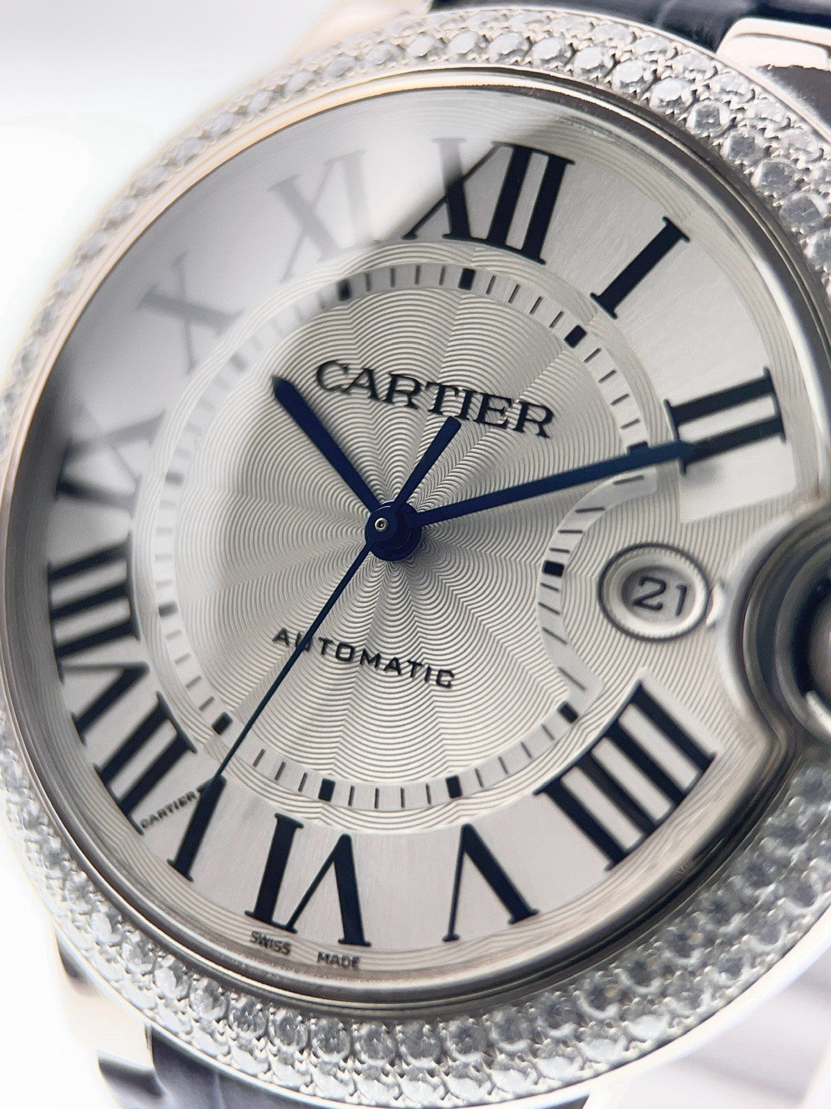 Cartier Ballon Bleu 18k White Gold Silver Dial 42mm Automatic Men’s WE9009Z3
