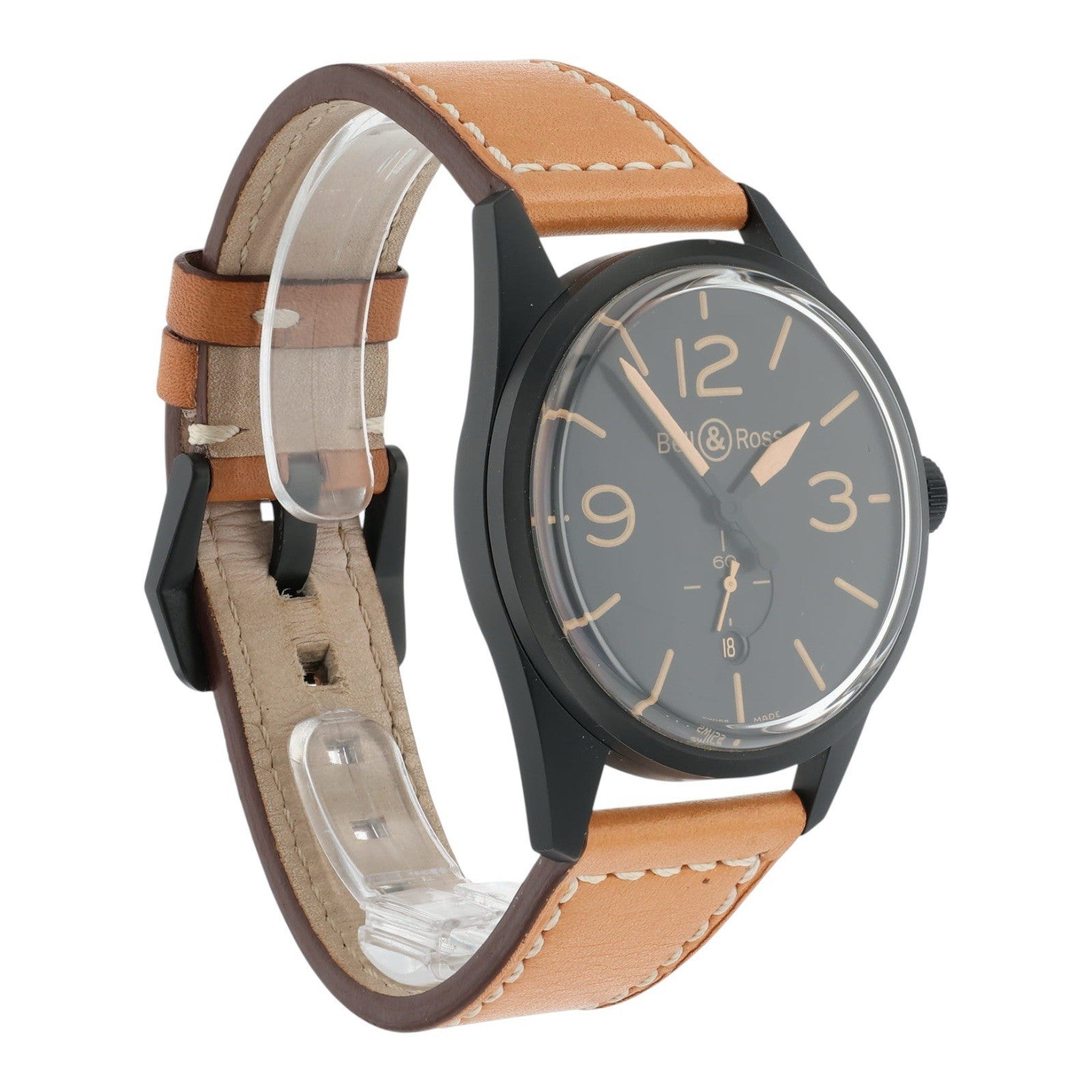 Bell & Ross Heritage PVD Stainless Steel Black Dial 41mm Automatic Mens BR123-95