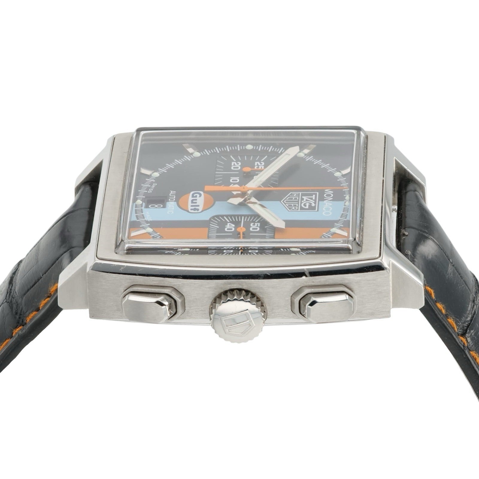 Tag Heuer Monaco Black Dial Stainless Steel 38mm Automatic Men’s Watch CW211A